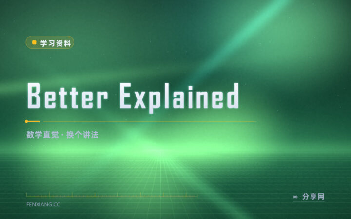 数学不靠背公式：Better Explained 讲直觉