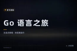 不开编辑器先学 Go：官方中文交互教程带你边读边跑代码