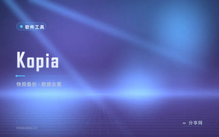 备份占空间翻倍涨？Kopia 去重快照，版本留得多体积涨得慢