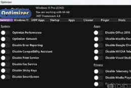 Optimizer 一键优化 Windows：关遥测、清垃圾、调服务，开源还带中文