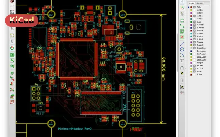 画 PCB 电路板的开源首选：KiCad 免费好用，从原理图到打板