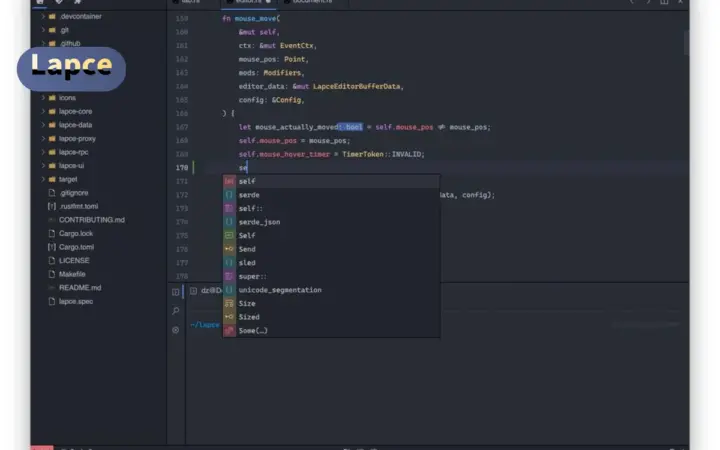 用 Rust 写的轻量编辑器：Lapce 开源免费，启动快补全强