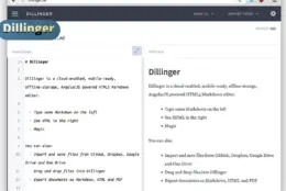 Dillinger 在线 Markdown 编辑器：左写右预览，可连网盘免登录
