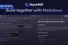 HackMD 协作 Markdown 笔记：多人实时共写，免费档有限制