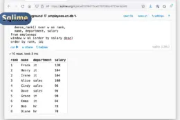 Sqlime：极简的浏览器 SQLite 演练场，写 SQL、存链接、随手分享
