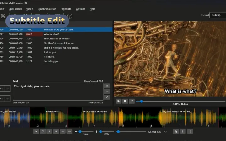 Windows 下对轴校对最省心：Subtitle Edit 开源免费，格式通吃