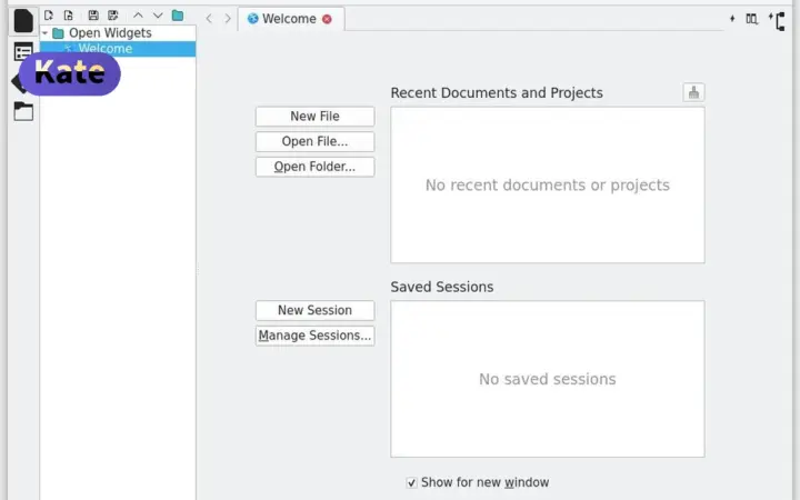 KDE 系全能编辑器：Kate 开源免费，多文档终端一体化