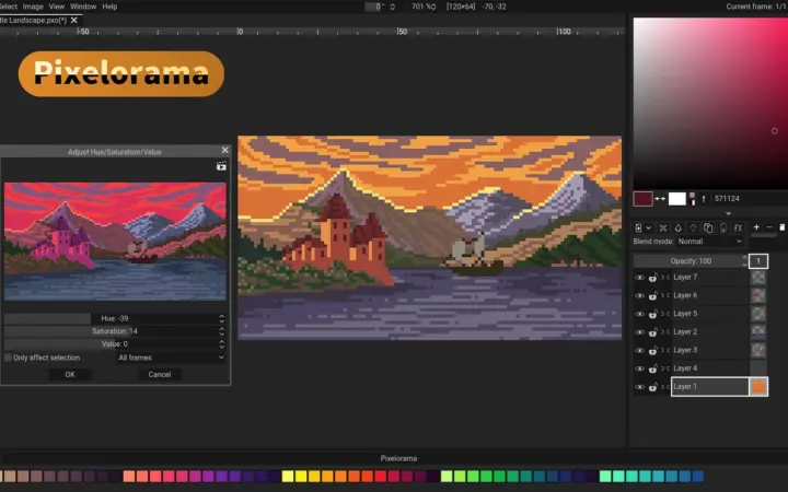 想画像素画又不想买软件：Pixelorama 开源免费，浏览器也能画
