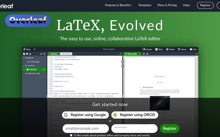 Overleaf 在线 LaTeX 编辑器：协作写论文，免费档限协作者