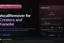 Vocal Remover 在线人声分离：网页提取伴奏消人声，官方免费