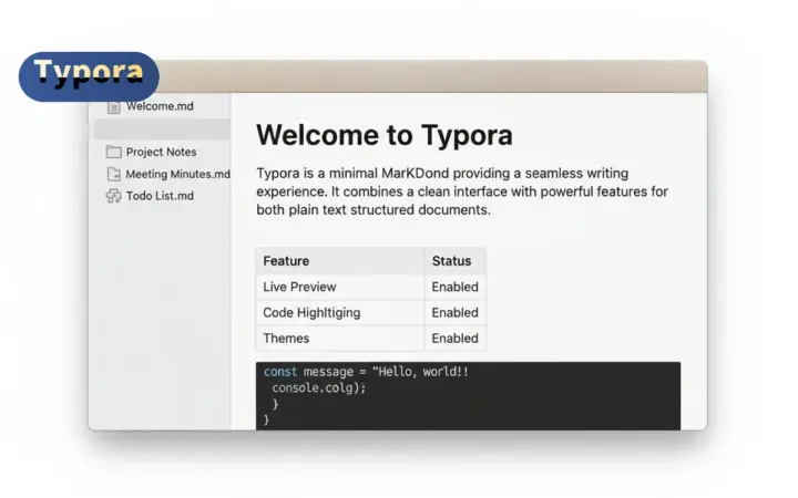 写稿就信 Markdown：Typora 商业试用，所见即所得