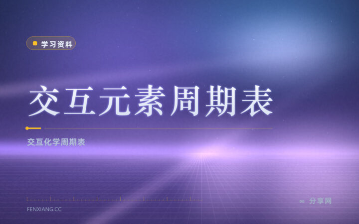 交互元素周期表：免费在线查，开源数据随手点开看